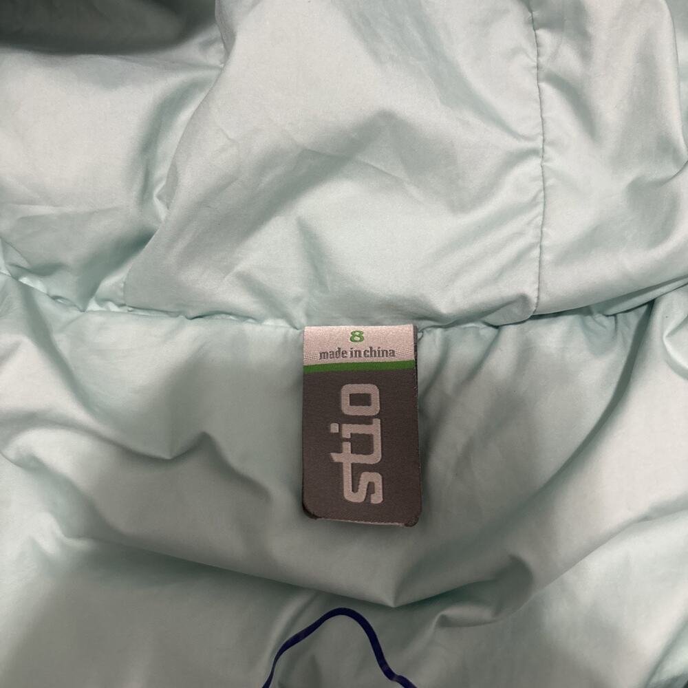 STIO Kids Down Hooded Jacket Blue Size 8 Youth - Picture 3 of 8